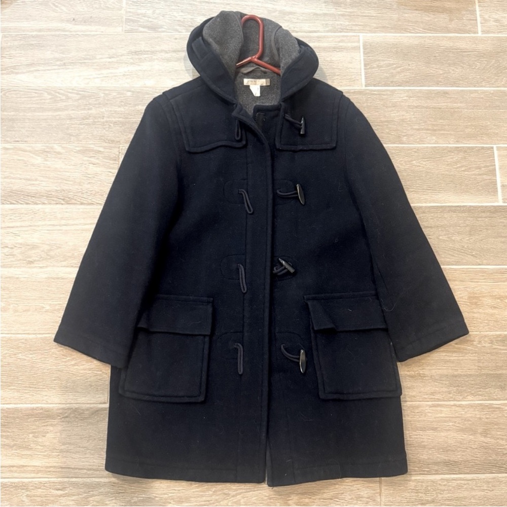 J. Crew Navy Wool Duffle Coat